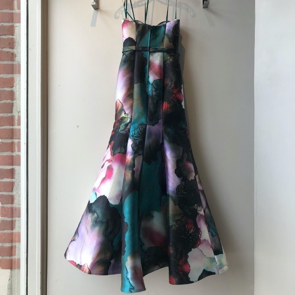 Mon Cheri 'Colette' Floral Strapless Gown - Picture 4 of 6